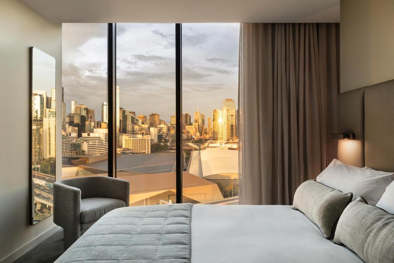 الشقق الفندقية Oakwood Premier ملبورن المظهر الخارجي الصورة A bedroom at the hotel