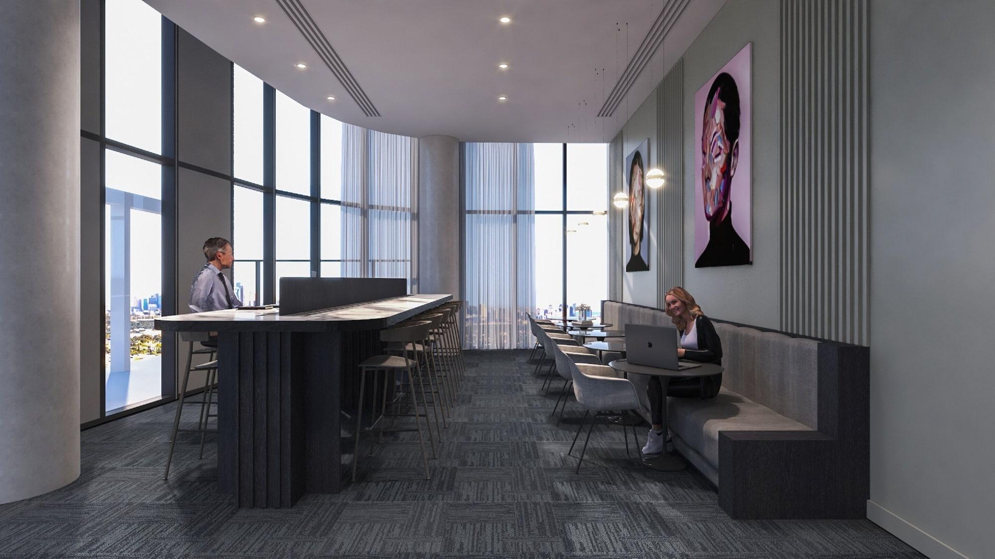 الشقق الفندقية Oakwood Premier ملبورن المظهر الخارجي الصورة The lounge at the airport