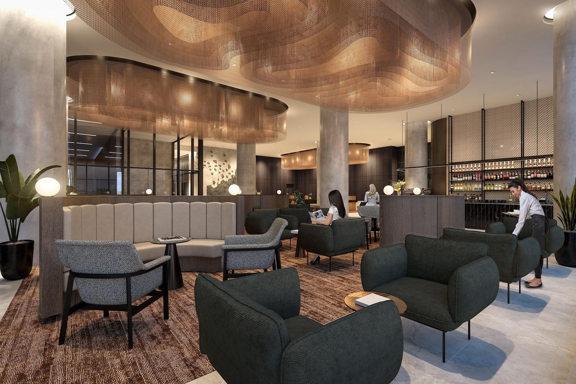 الشقق الفندقية Oakwood Premier ملبورن المظهر الخارجي الصورة The lounge at the airport