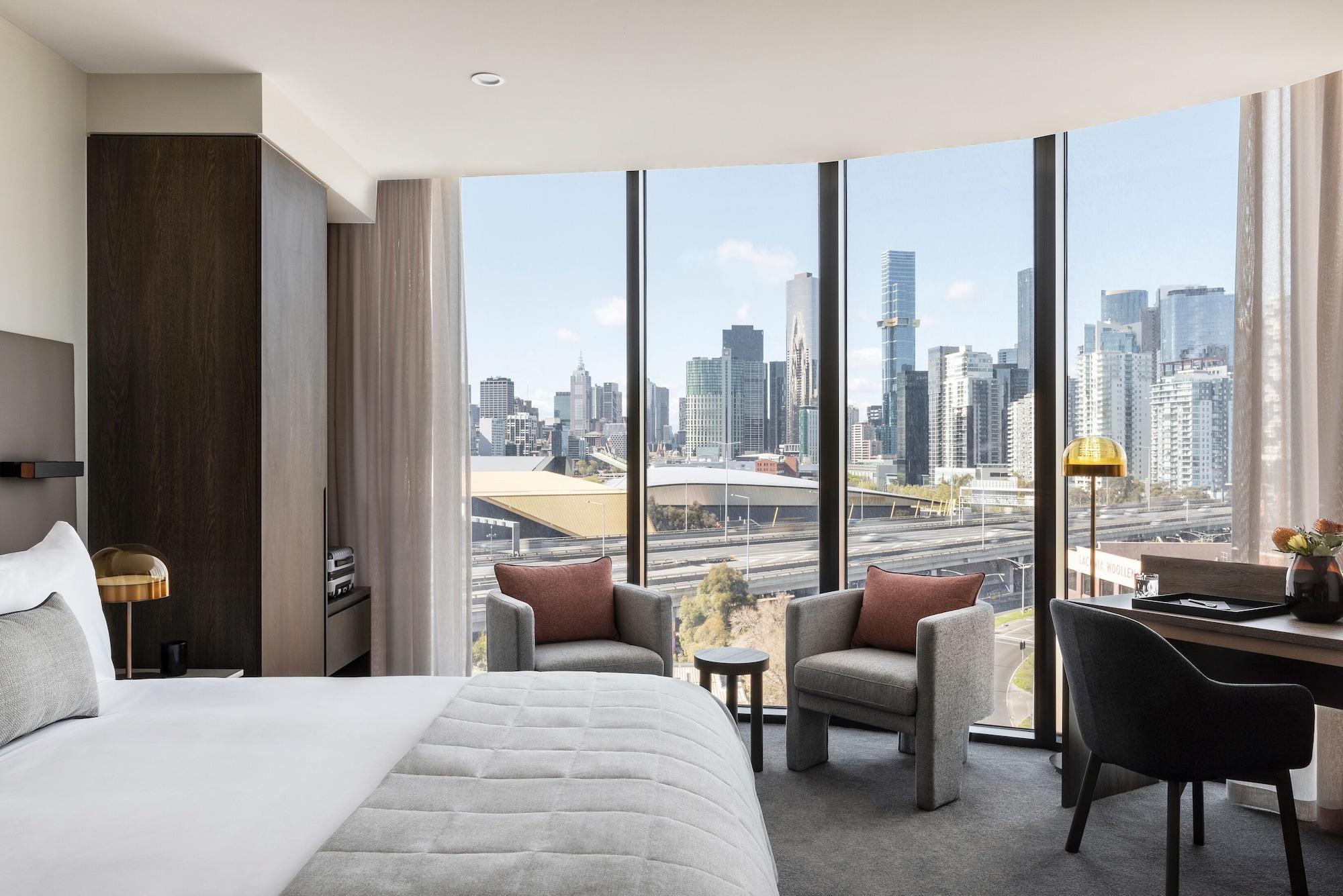 الشقق الفندقية Oakwood Premier ملبورن المظهر الخارجي الصورة A guest room at the Westin Melbourne